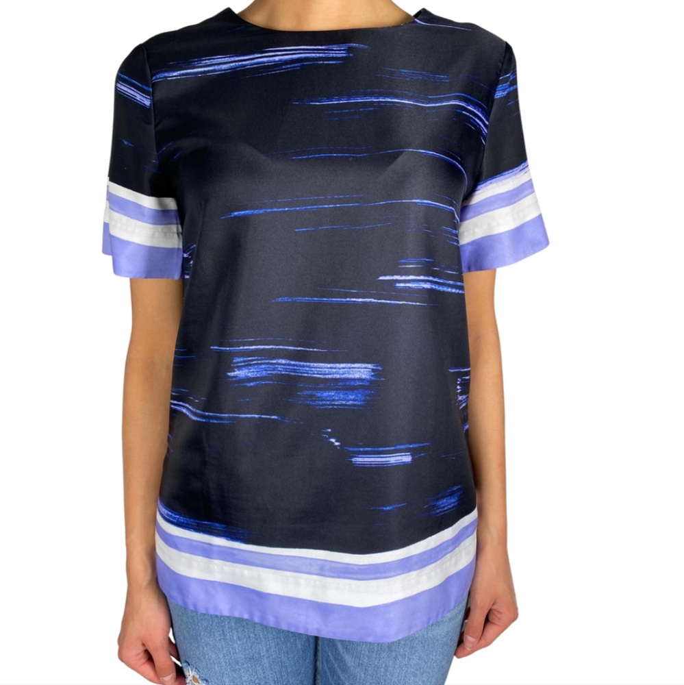 Banana Republic Top Size Medium Blue Black White